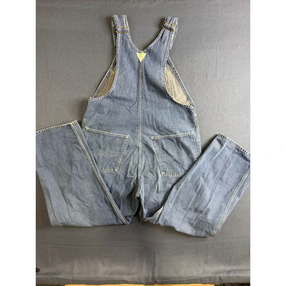Vintage OshKosh Bgosh Vestbak Denim Overalls Mens 38x29 Made in USA Blue